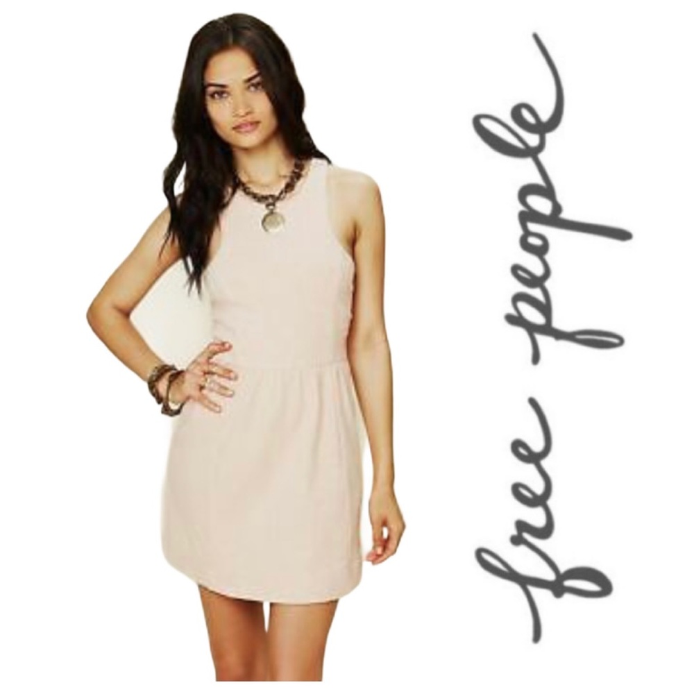 Free People Mini Dress in Peach Paisley